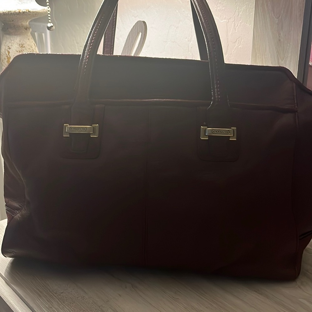 Coach Taylor Leather Alexis Carryall Tote Purse Shoulder Bag Satchel F25205.